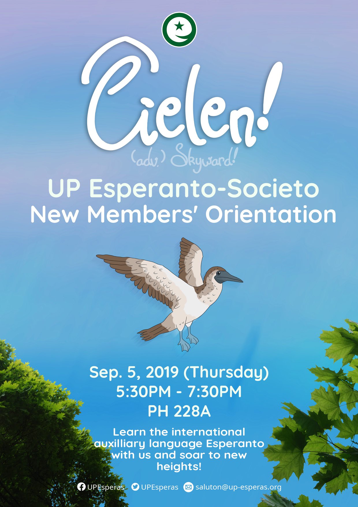 Ĉielen: New Members' Orientation 1st Semester 2019-2020