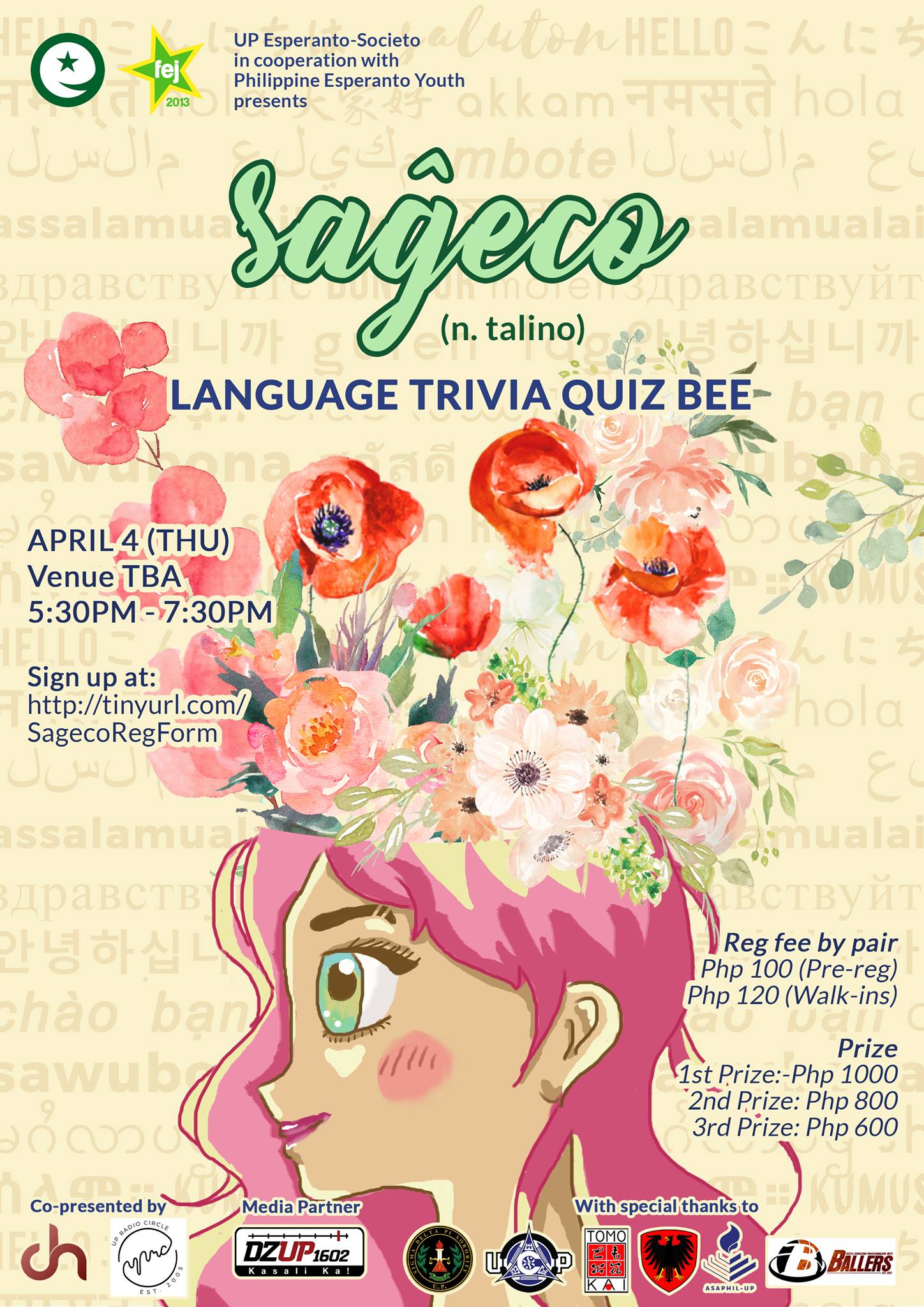 Saĝeco (Talino): Language Trivia Quiz Bee